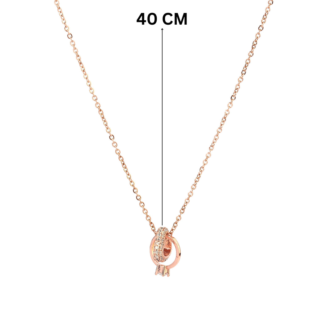 Elvi Ring heart RoseGold Necklace