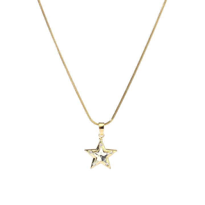 Almas Crystal Star Gold Necklace