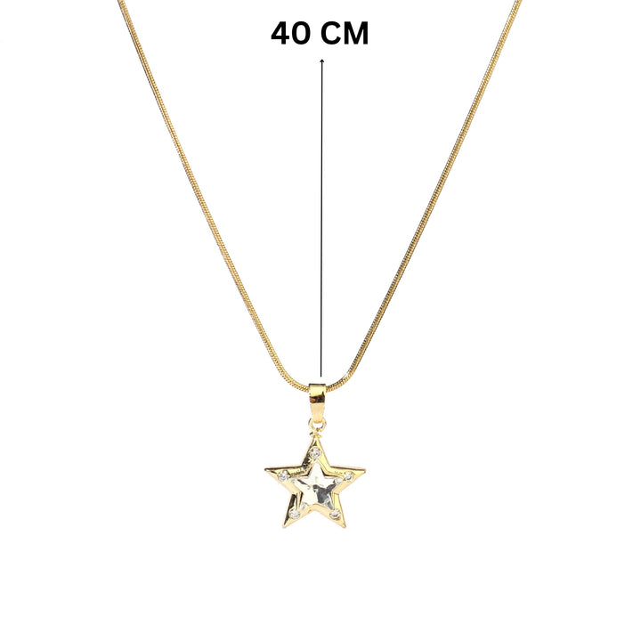 Almas Crystal Star Gold Necklace