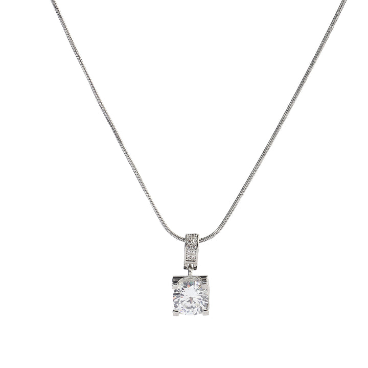 Elea Silver Solitaire Necklace