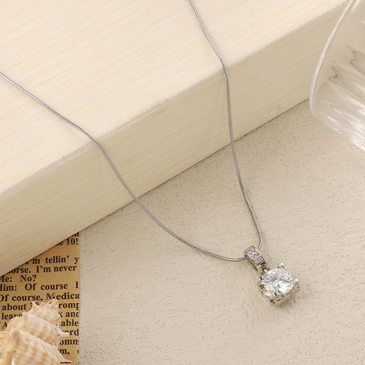 Elea Silver Solitaire Necklace - Salty Accessories
