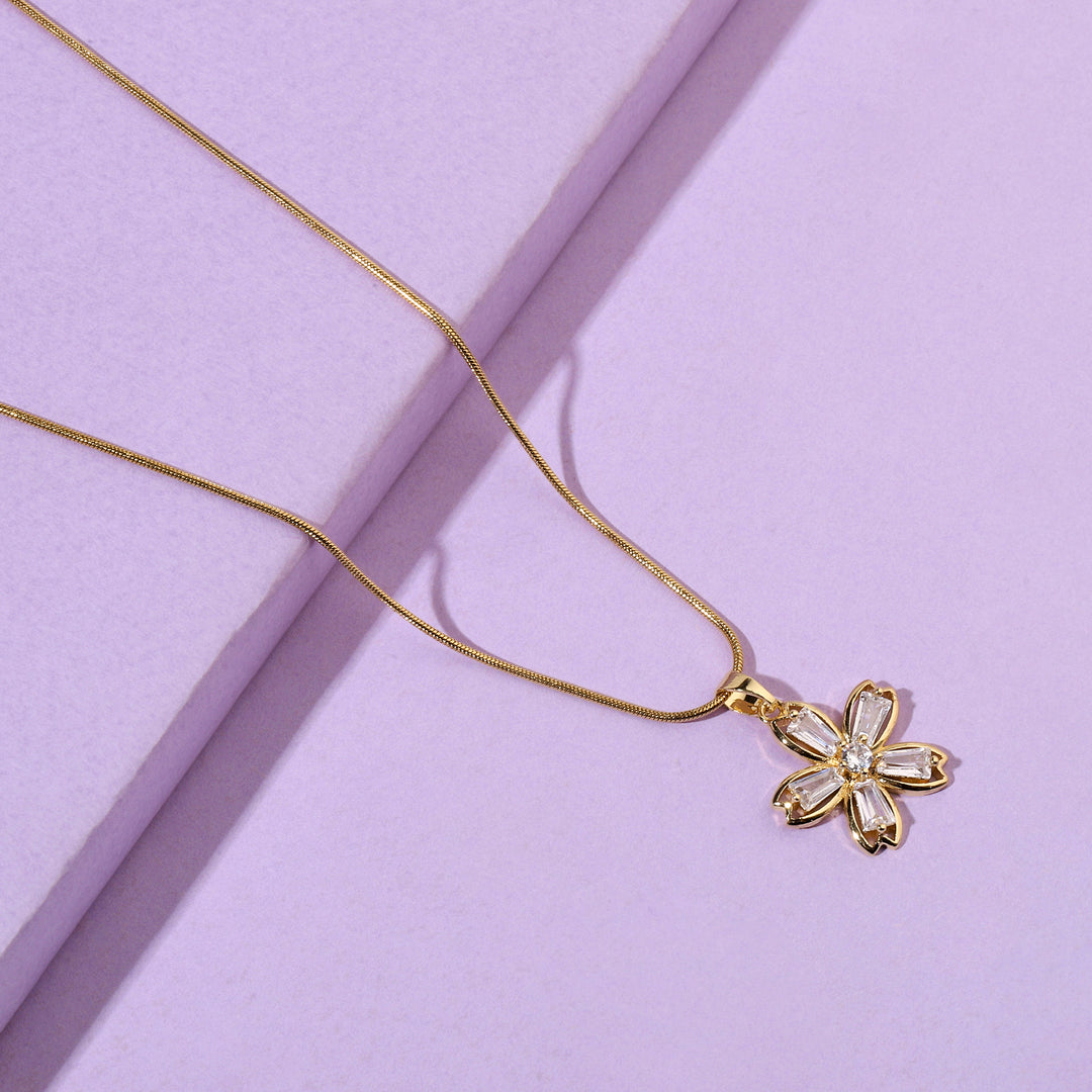 Inola Floral Gold Necklace