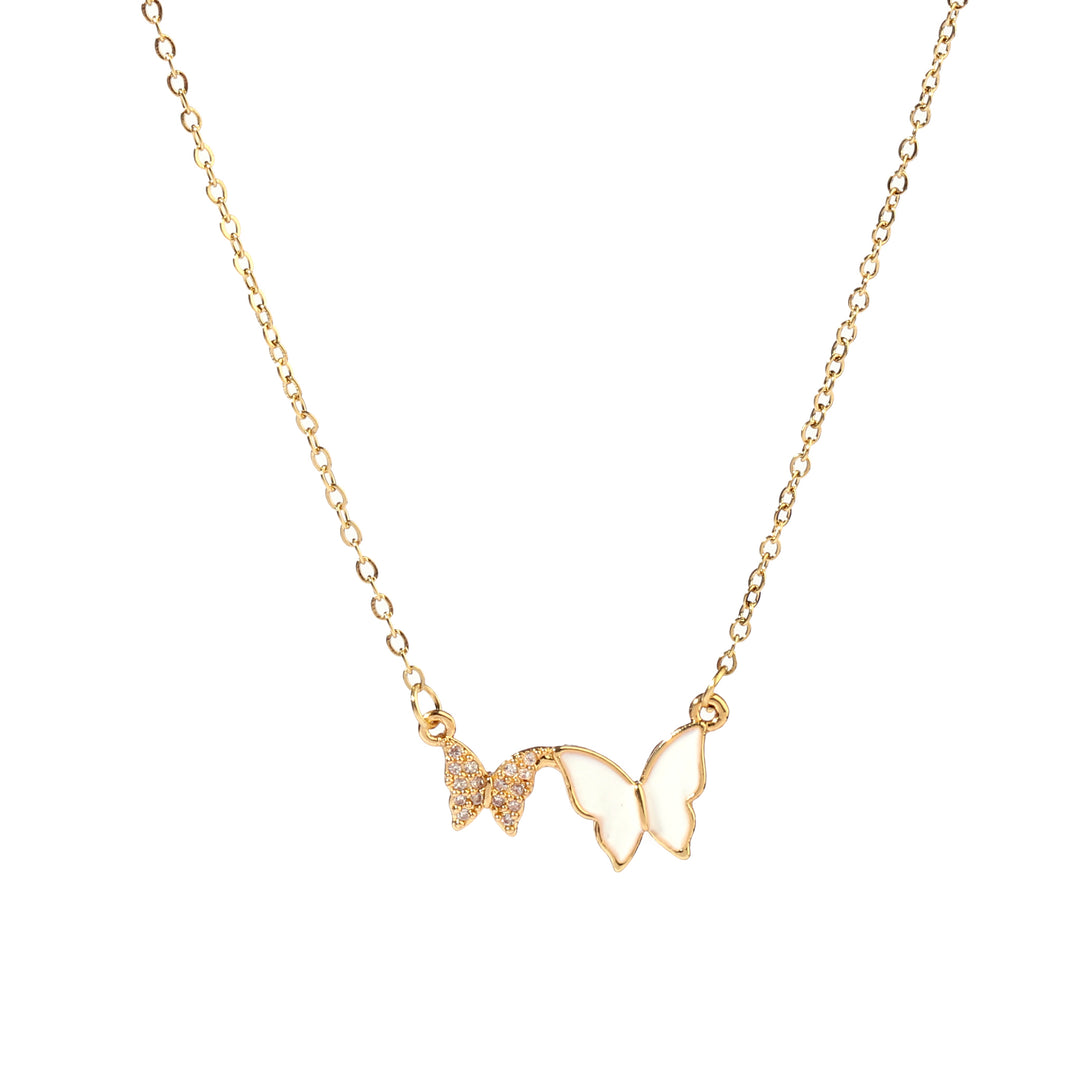 Sera Butterfly Duo Gold Necklace - Salty Accessories