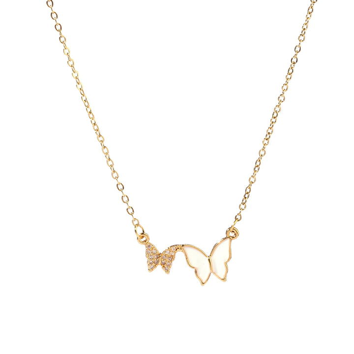 Sera Butterfly Duo Gold Necklace - Salty Accessories