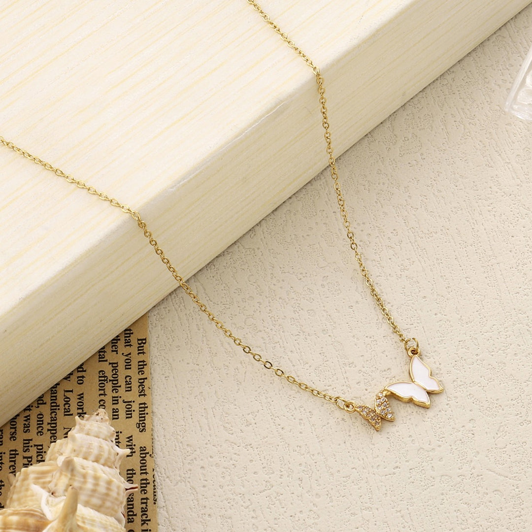 Sera Butterfly Duo Gold Necklace - Salty Accessories