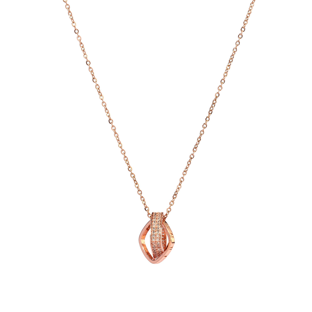 Ruelle Rings Loop Rosegold Necklace - Salty Accessories