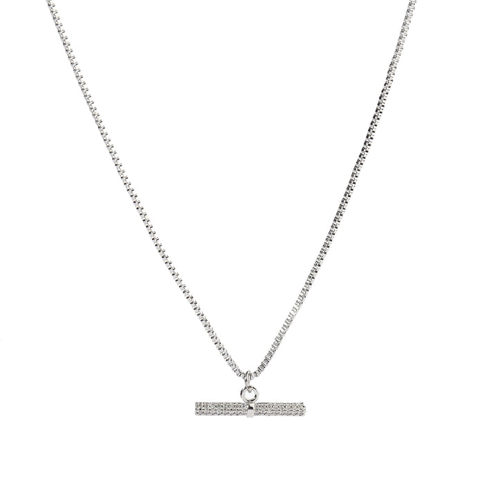 Calista Studded Silver Necklace