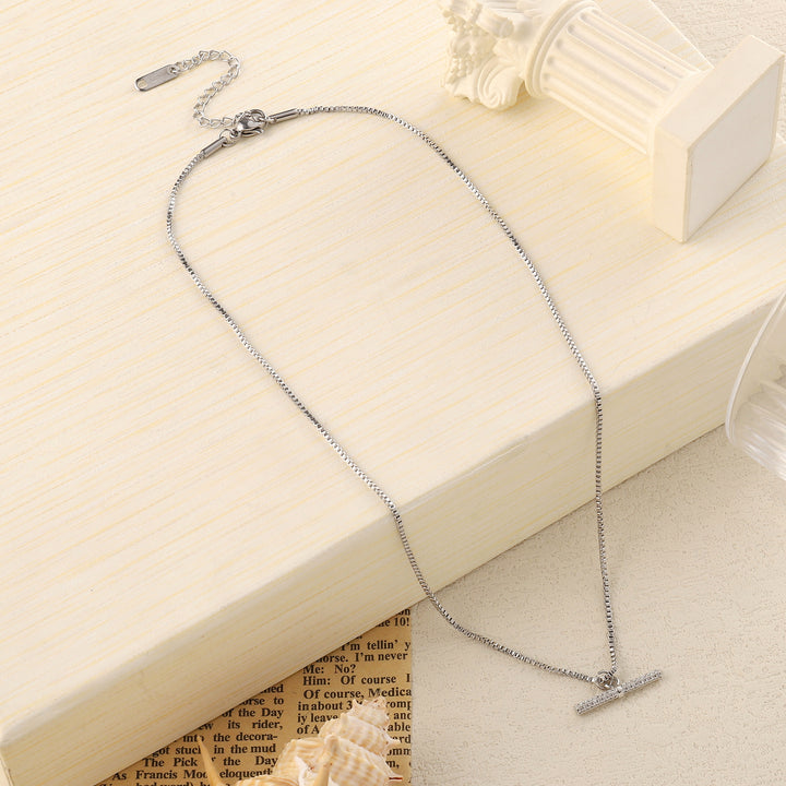 Calista Studded Silver Necklace