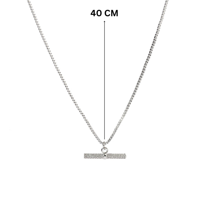 Calista Studded Silver Necklace