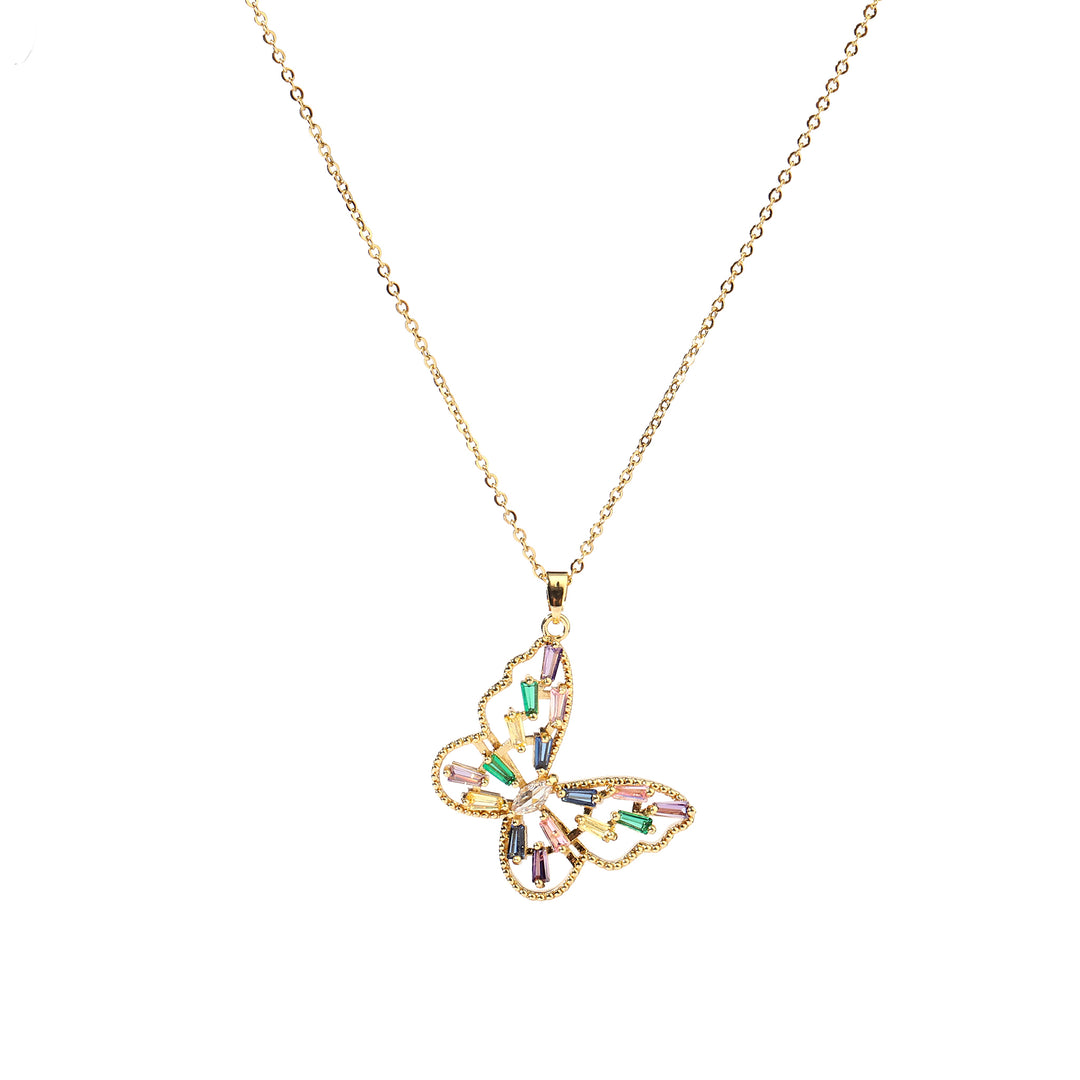 Bambi Baguette Butterfly Necklace - Salty Accessories