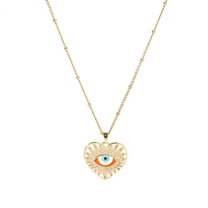 Medea Evil Eye Heart Necklace