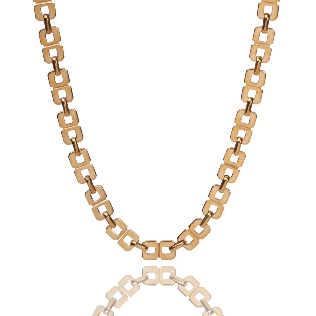 Geometric Chain Gold Necklace