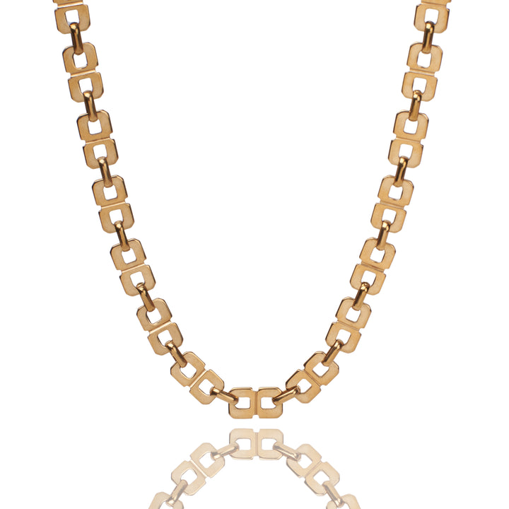 Geometric Chain Gold Necklace - Salty Accessories