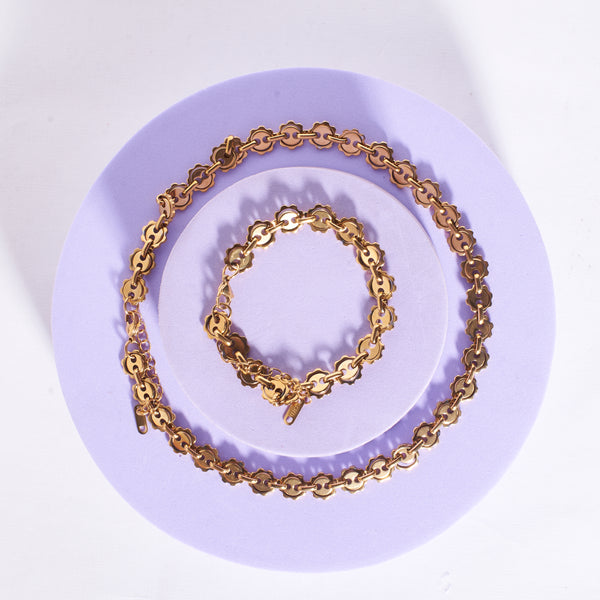 Starlit Elegance Golden Celestial Jewellery Set