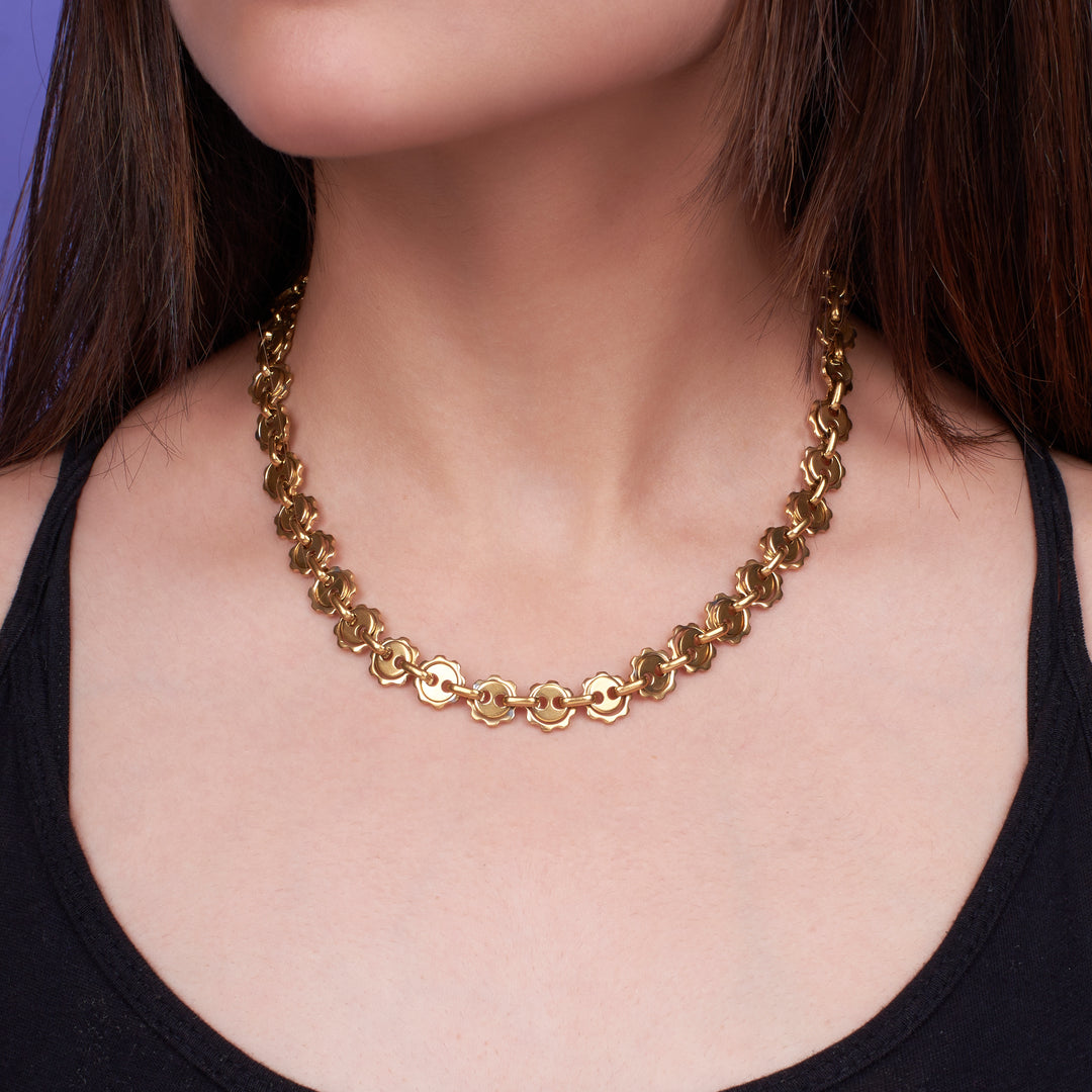 Celestial Chain Gold Necklace