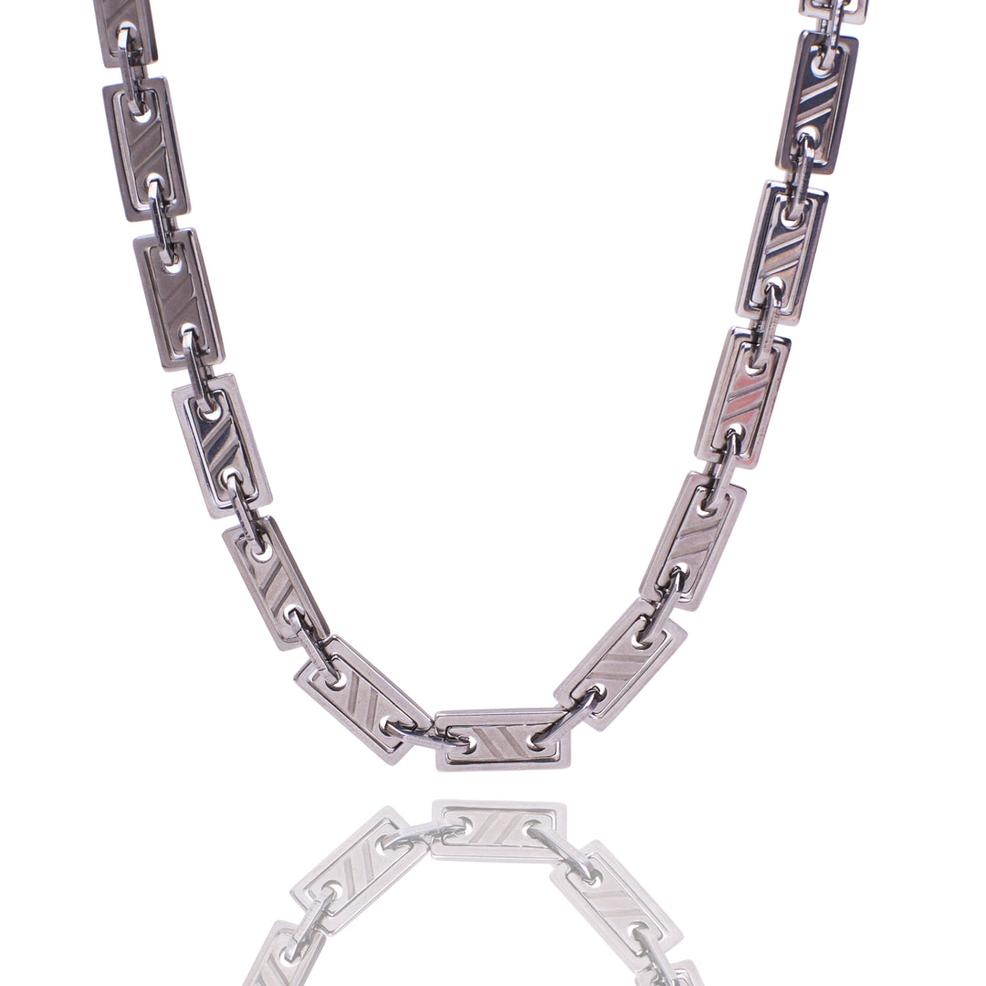 Modern Edge Silver Necklace - Salty Accessories