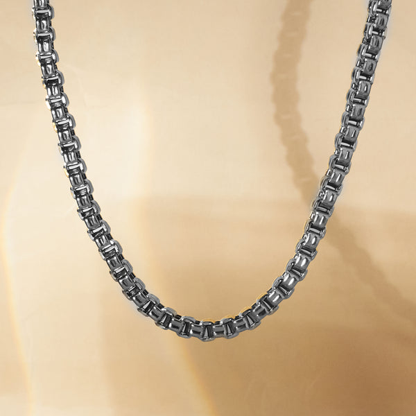 Bold Link Silver Necklace