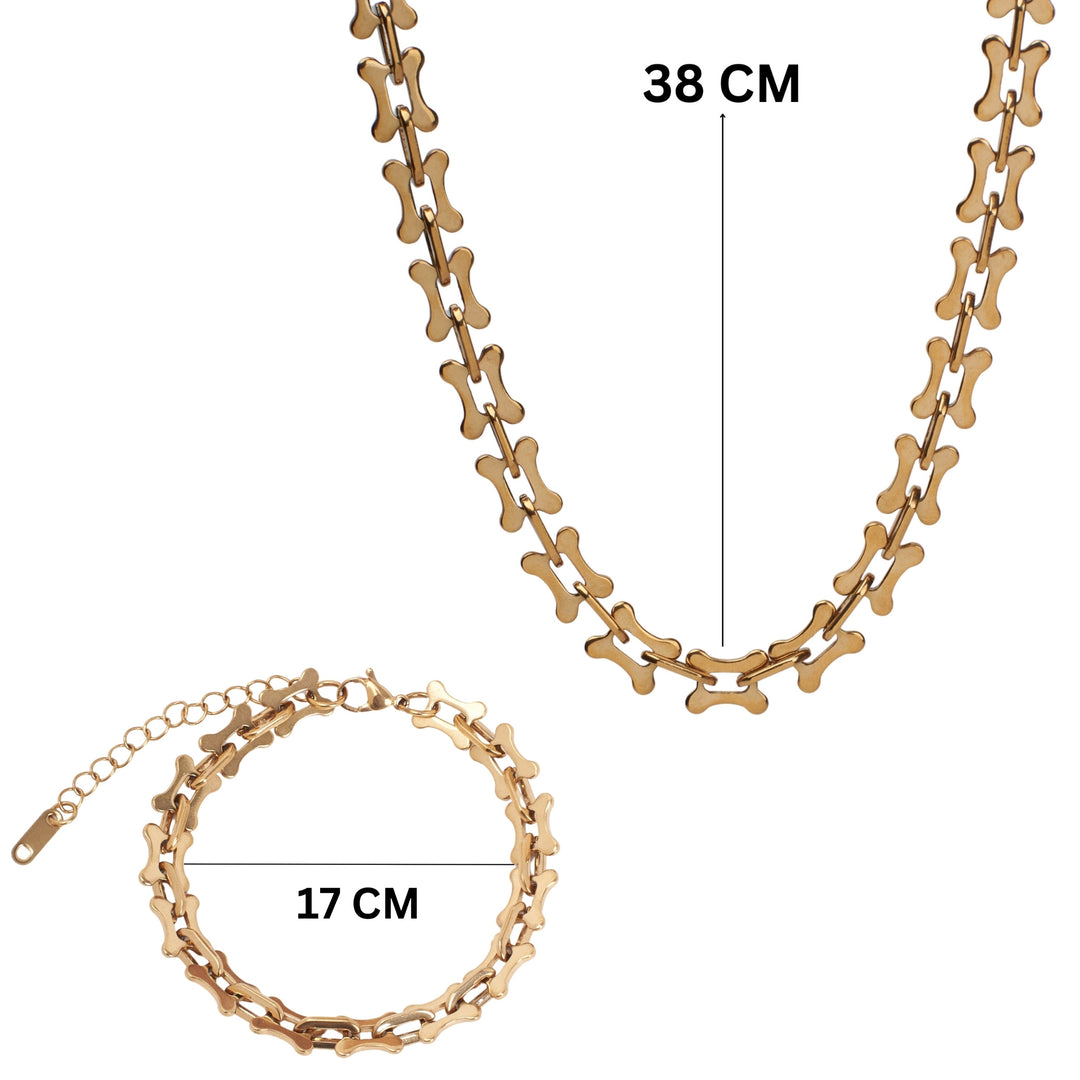 Elegant Golden Dainty Link Jewelry Set