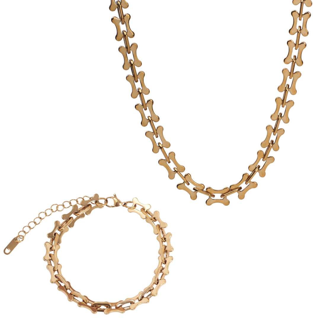 Elegant Golden Dainty Link Jewelry Set