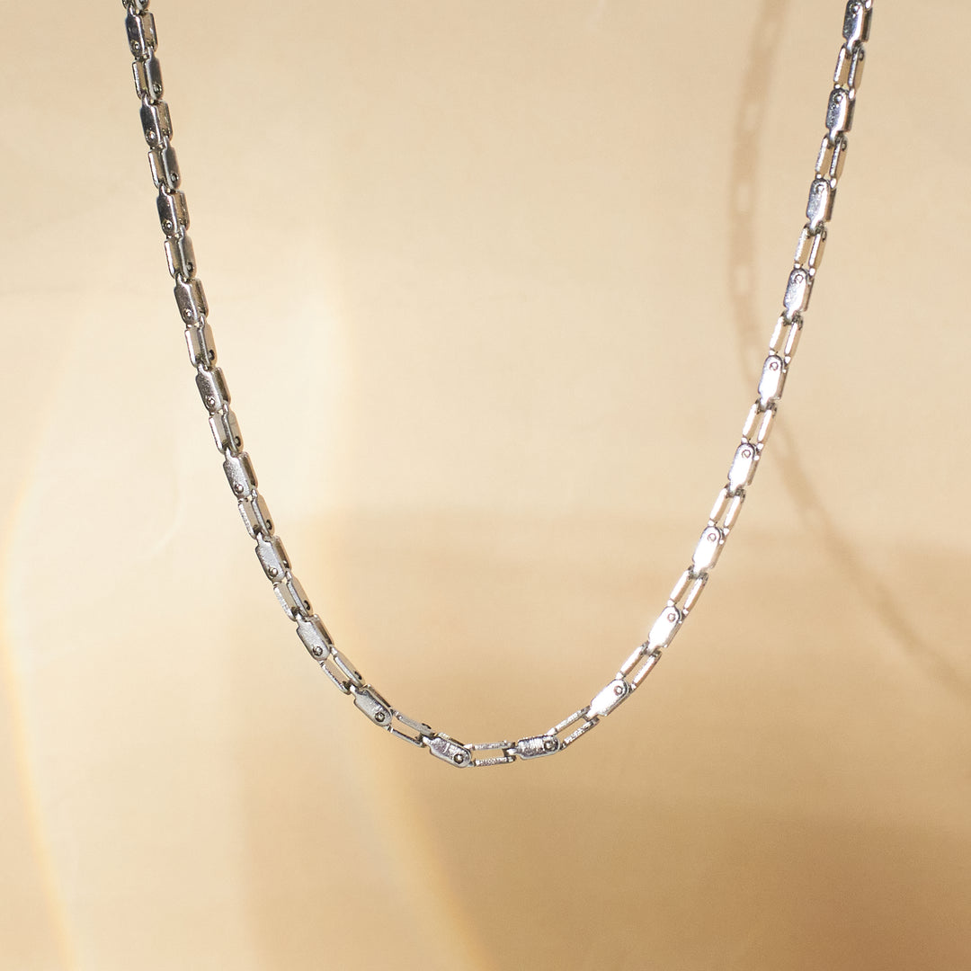 Layered Chain Silver Necklace