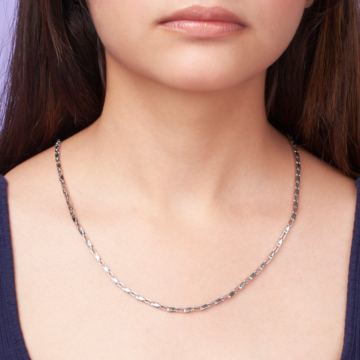 Layered Chain Silver Necklace