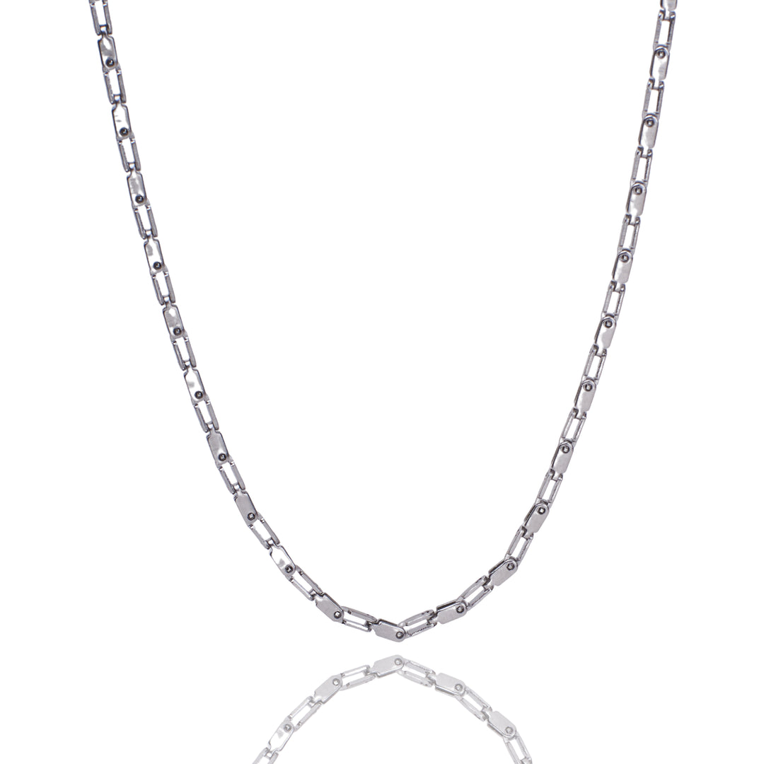 Layered Chain Silver Necklace