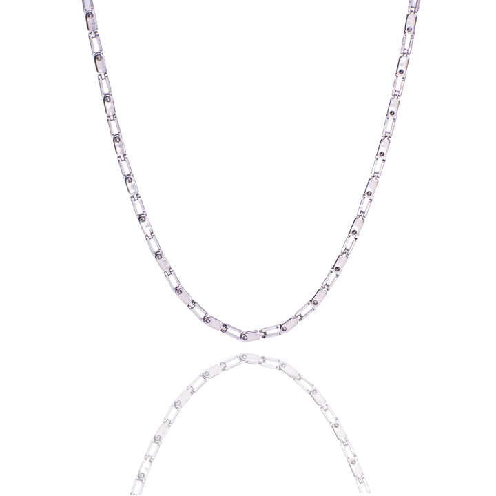 Layered Chain Silver Necklace