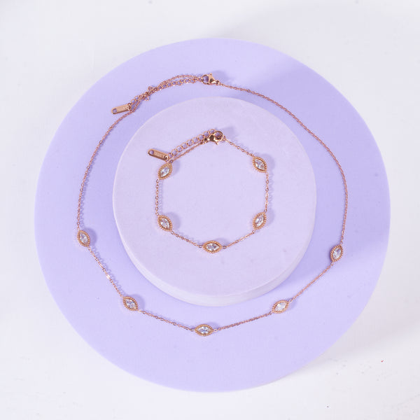 Luminous Luxe White Gemstone Jewelry Set