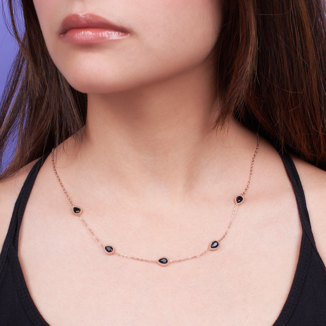 Serenity Black Stone Necklace