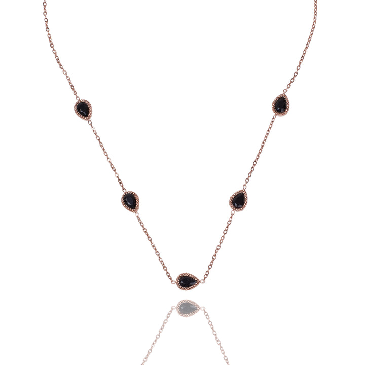 Serenity Black Stone Necklace - Salty Accessories