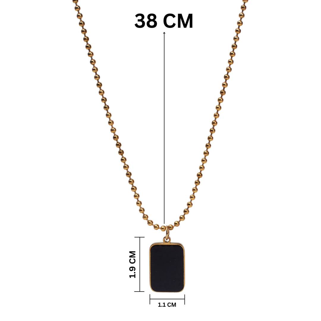 Midnight Onyx Gold Necklace - Salty Accessories