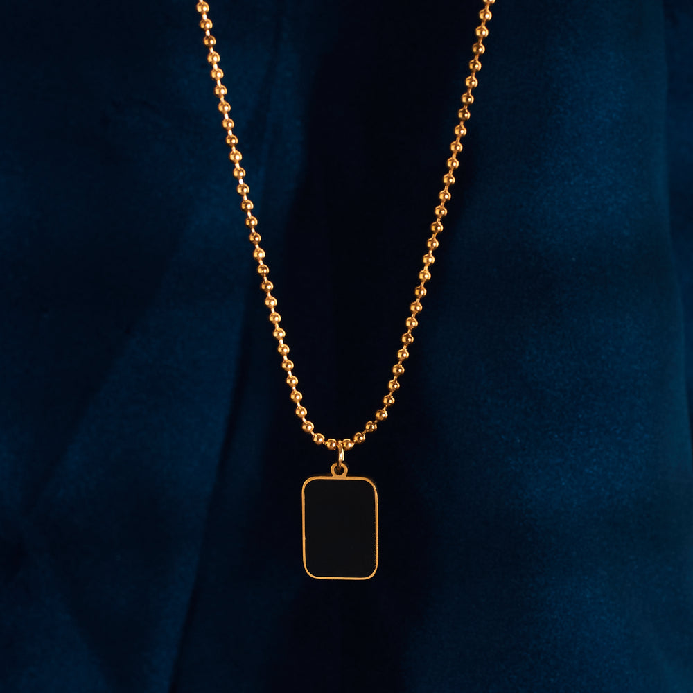 Midnight Onyx Gold Necklace - Salty Accessories