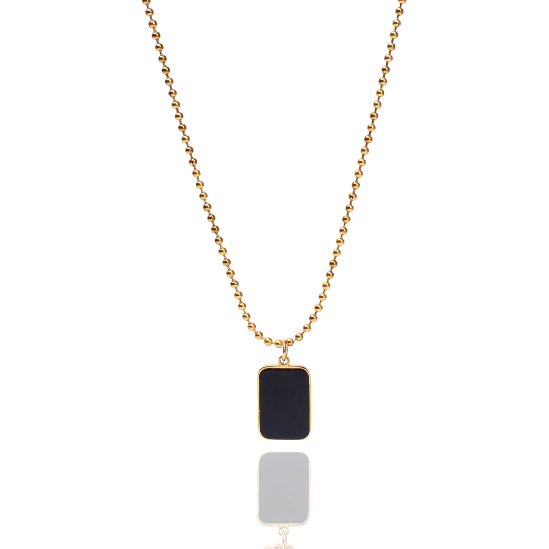 Midnight Onyx Gold Necklace - Salty Accessories