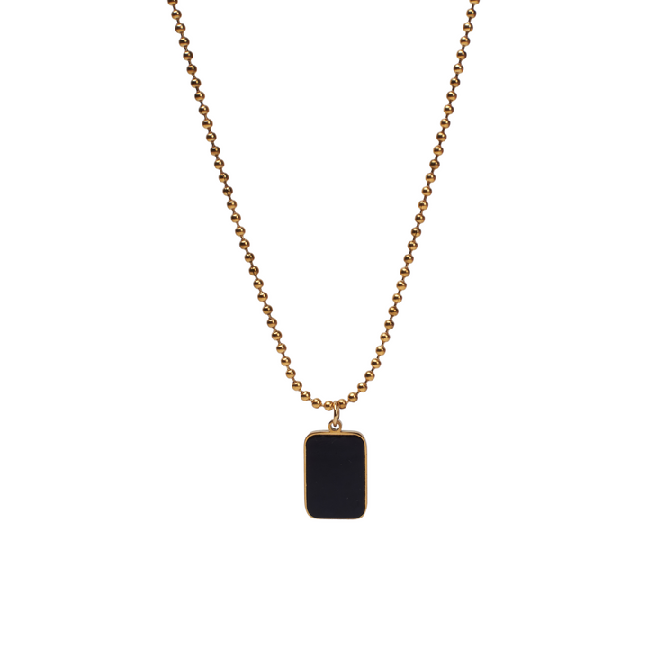 Midnight Onyx Gold Necklace - Salty Accessories