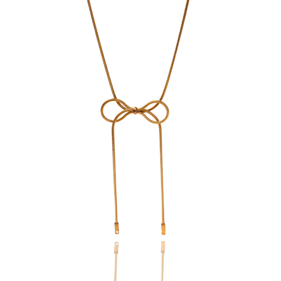 Chic Bow Gold Pendant - Salty Accessories