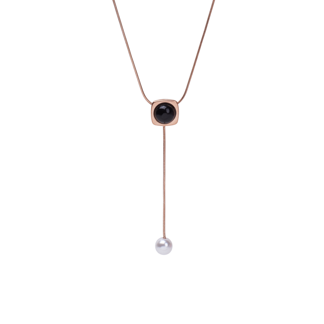Snowdrop Pearl Rosegold Necklace