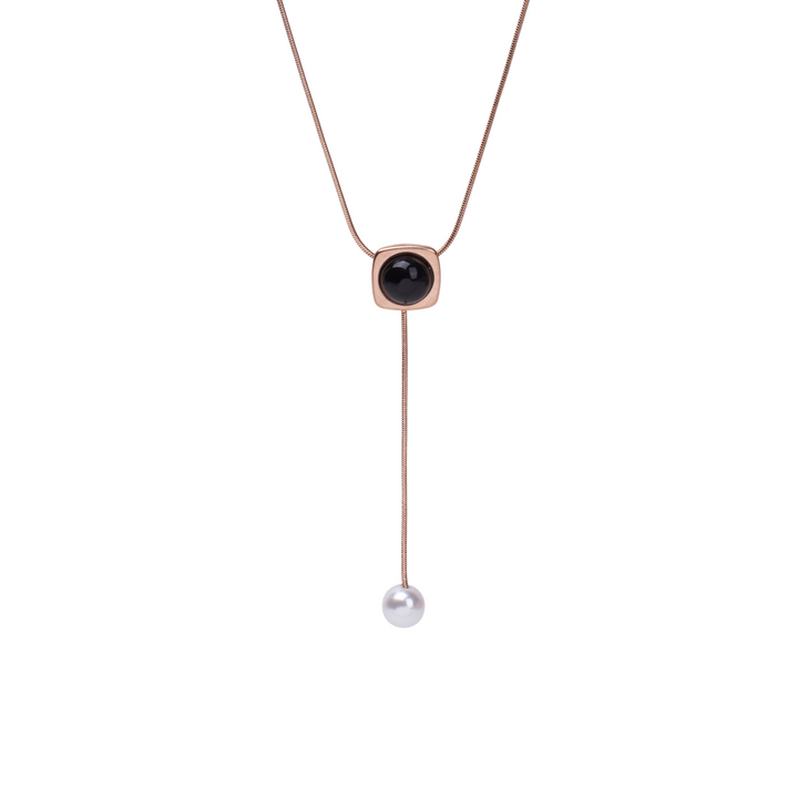 Snowdrop Pearl Rosegold Necklace