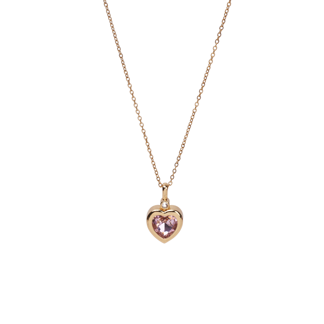 Rosy stone Love Gold Necklace - Salty Accessories