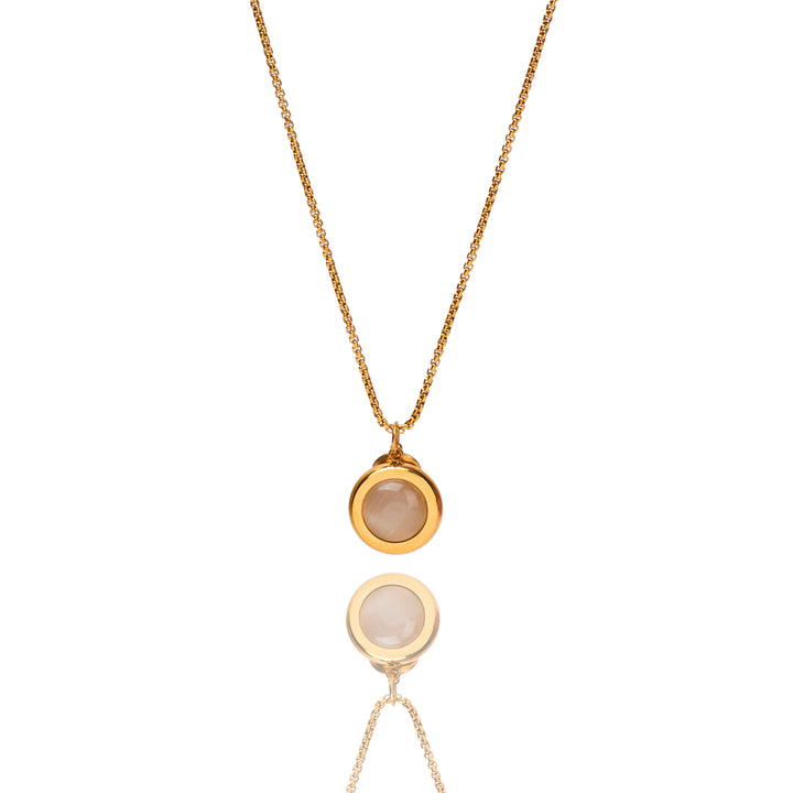 Pure White Elegance Gold Necklace - Salty Accessories