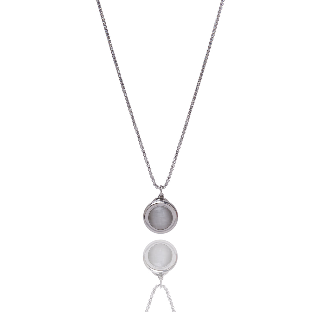 Pure White Elegance Silver Necklace - Salty Accessories