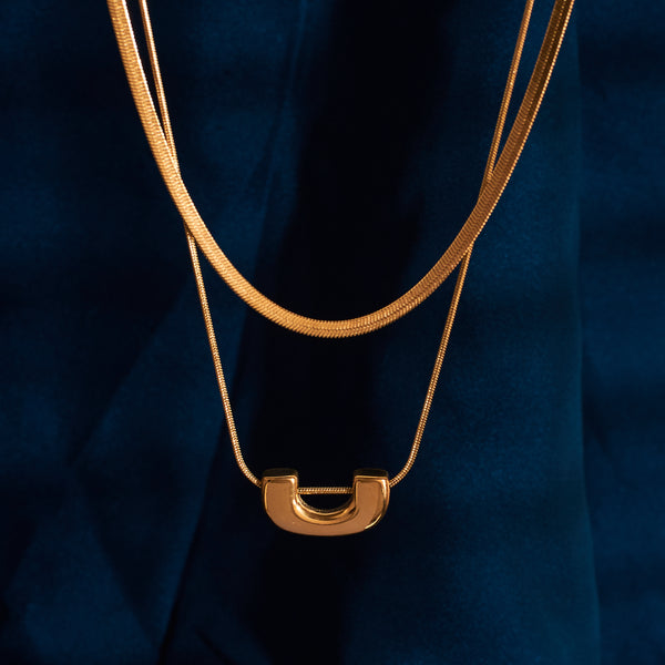 Arcadian Charm Gold Necklace