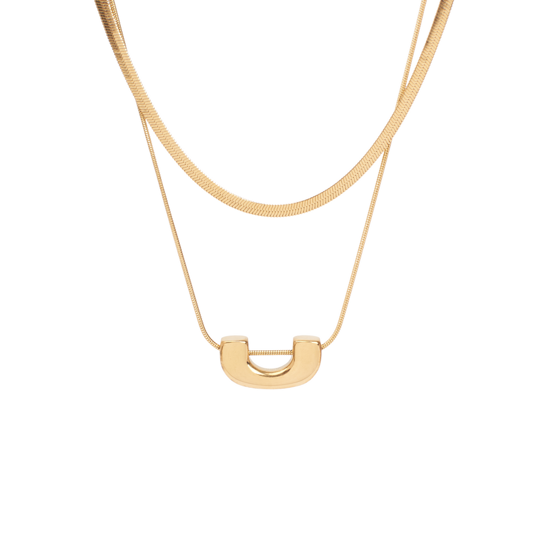 Arcadian Charm Gold Necklace