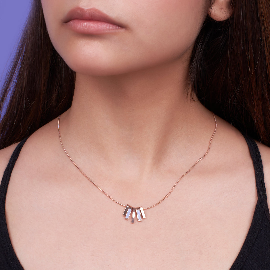 Graceful Arch Rosegold Necklace - Salty Accessories