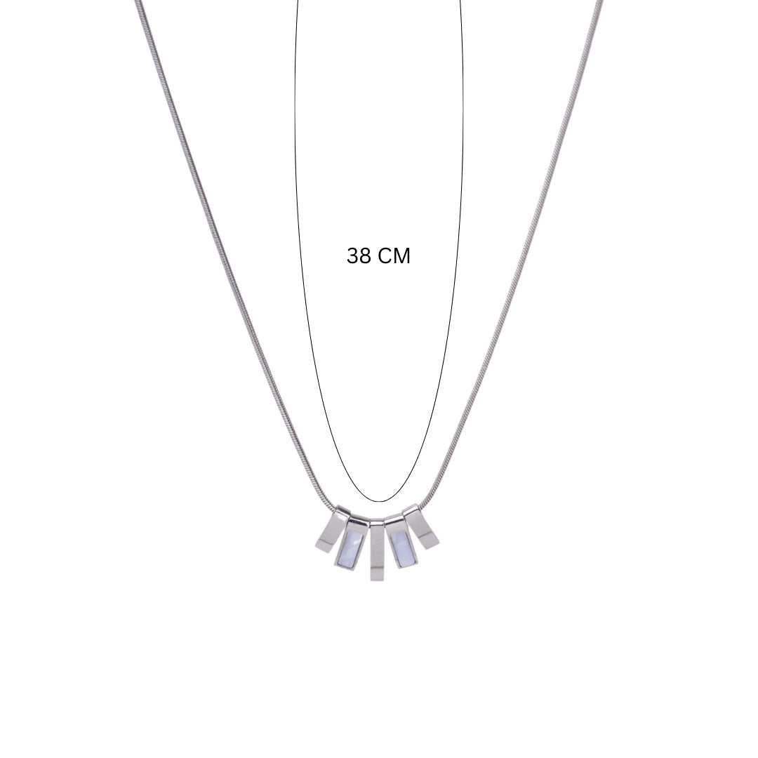 Graceful Arch Silver Necklace