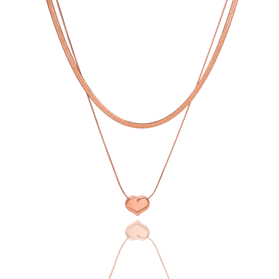 Amour Heart  Gold Necklace