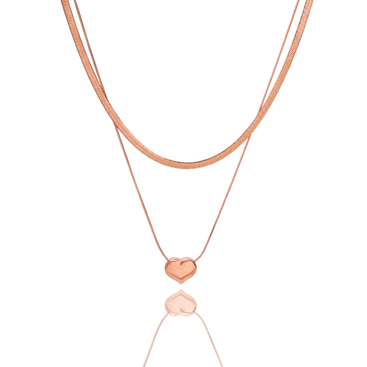 Amour Heart  Gold Necklace - Salty Accessories