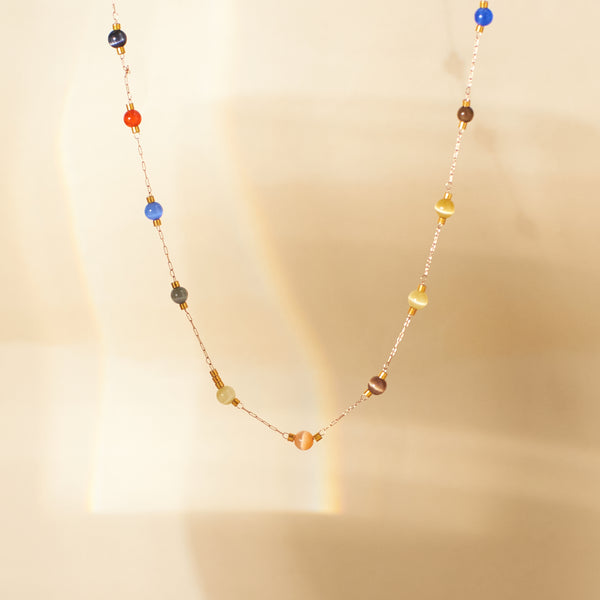 Jewel Tone Delight Rosegold Necklace