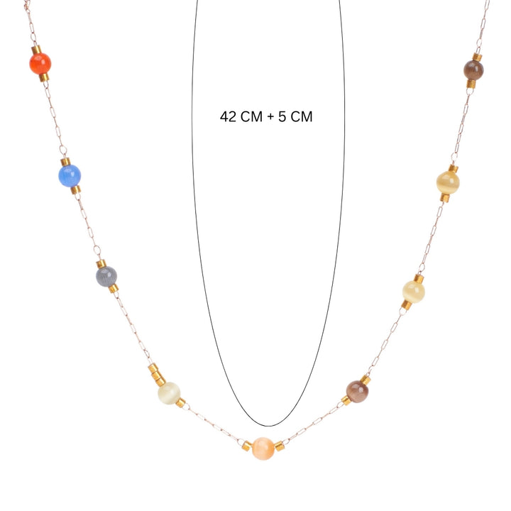 Jewel Tone Delight Rosegold Necklace