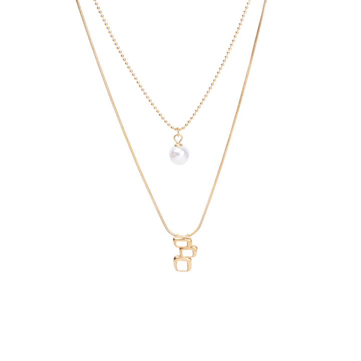 Dainty Pearl Drop Gold Necklace