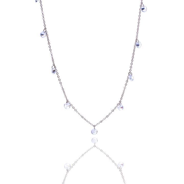 Tassellated Stone Silver Necklace - Salty Accessories